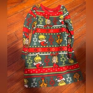 Dr Suess Cindy Lou Grinch and Max soft velour dress